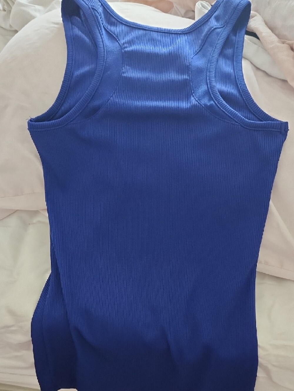 Under Armour Blue Ribbed Racerback Performance Tank - Picture 4 of 4